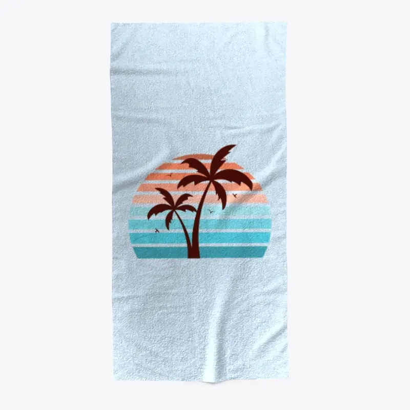 Palm Trees Tropical Beach Vintage