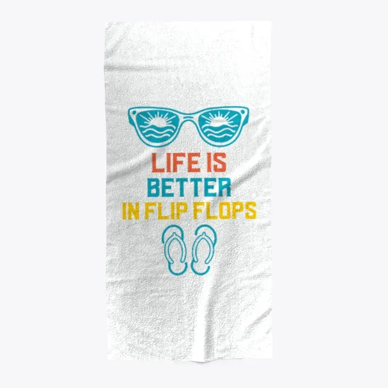 Life is Better in Flip Flops Funny Retro