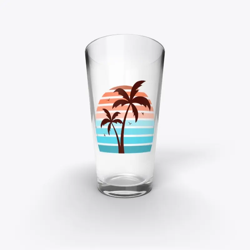 Palm Trees Tropical Beach Vintage