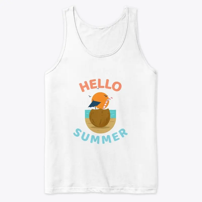 Hello Summer Funny Vacation Beach