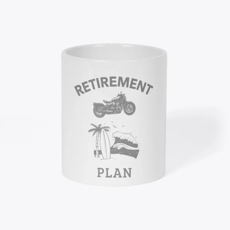 Vintage Retirement Plan Motorcycle Funny