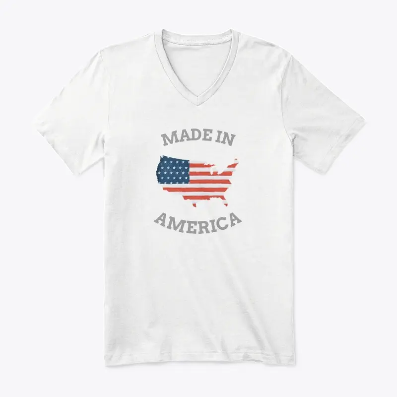 Made in America Vintage US Flag Map