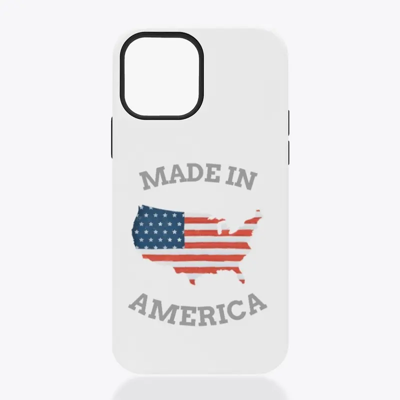 Made in America Vintage US Flag Map