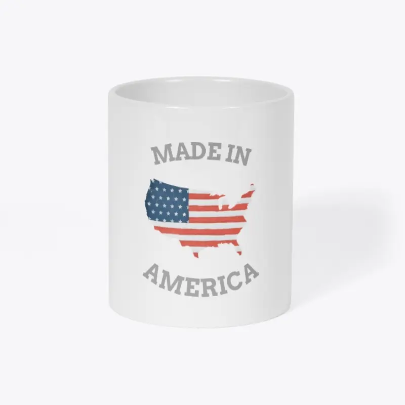 Made in America Vintage US Flag Map