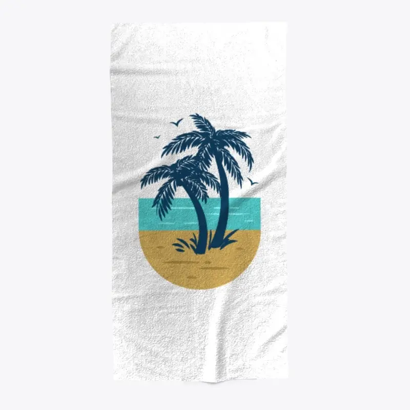 Palm Trees Retro Tropical Beach